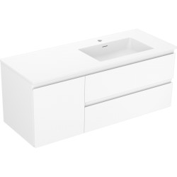 MEXEN/S - Orio kúpeľňová skrinka 120 cm s umývadlom Otis pravá, 2S, 1D, biela mat (91A13-12047-3-BBFFF01-W18P01)