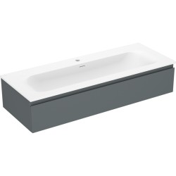 MEXEN/S - Orio kúpeľňová skrinka 120 cm s umývadlom Vela, 1 šuplík, grafit mat/biela mat (91A10-12023-1-BF66-W23M01)