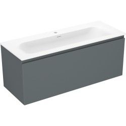 MEXEN/S - Orio kúpeľňová skrinka 120 cm s umývadlom Vela, 1 šuplík, grafit mat/biela mat (91A10-12047-1-BF66-W23M01)