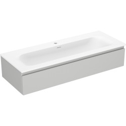 MEXEN/S - Orio kúpeľňová skrinka 120 cm s umývadlom Vela, 1 šuplík, sivá mat/biela mat (91A10-12023-1-BF62-W23M01)