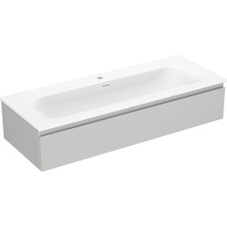 MEXEN/S - Orio kúpeľňová skrinka 120 cm s umývadlom Vela, 1 šuplík, sivá mat/biela mat (91A10-12023-1-BF62-W23M01)