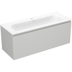 MEXEN/S - Orio kúpeľňová skrinka 120 cm s umývadlom Vela, 1 šuplík, sivá mat/biela mat (91A10-12047-1-BF62-W23M01)