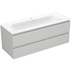 MEXEN/S - Orio kúpeľňová skrinka 120 cm s umývadlom Vela, 2 zásuvky, sivá mat/biela mat (91A10-12047-2-BFF62-W23M01)