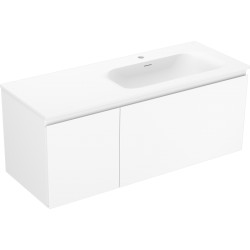 MEXEN/S - Orio kúpeľňová skrinka 120 cm s umývadlom Vela pravá, 1S, 1D, biela mat (91A13-12047-3-BBFF01-W23P01)