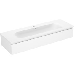 MEXEN/S - Orio kúpeľňová skrinka 140 cm s umývadlom Vela, 1 šuplík, biela mat (91A10-14023-1-BF01-W23M01)