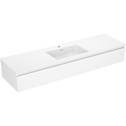 MEXEN/S - Orio kúpeľňová skrinka 160 cm s umývadlom Otis, 1 šuplík, biela mat (91A10-16023-1-BF01-W18M01)