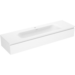 MEXEN/S - Orio kúpeľňová skrinka 160 cm s umývadlom Vela, 1 šuplík, biela mat (91A10-16023-1-BF01-W23M01)