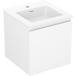 MEXEN/S - Orio kúpeľňová skrinka 45 cm s umývadlom Otis, 1 šuplík, biela mat (91A10-04547-1-BF01-W18M01)