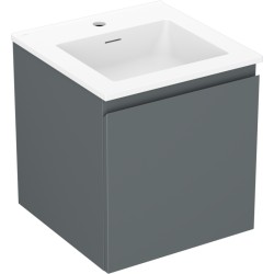 MEXEN/S - Orio kúpeľňová skrinka 45 cm s umývadlom Otis, 1 šuplík, grafit mat/biela mat (91A10-04547-1-BF66-W18M01)