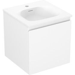 MEXEN/S - Orio kúpeľňová skrinka 45 cm s umývadlom Vela, 1 šuplík, biela mat (91A10-04547-1-BF01-W23M01)