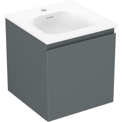 MEXEN/S - Orio kúpeľňová skrinka 45 cm s umývadlom Vela, 1 šuplík, grafit mat/biela mat (91A10-04547-1-BF66-W23M01)