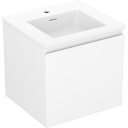 MEXEN/S - Orio kúpeľňová skrinka 50 cm s umývadlom Otis, 1 šuplík, biela mat (91A10-05047-1-BF01-W18M01)