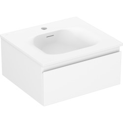 MEXEN/S - Orio kúpeľňová skrinka 50 cm s umývadlom Vela, 1 šuplík, biela mat (91A10-05023-1-BF01-W23M01)