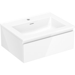 MEXEN/S - Orio kúpeľňová skrinka 60 cm s umývadlom Otis, 1 šuplík, biela lesk (91A10-06023-1-BF00-W18M00)