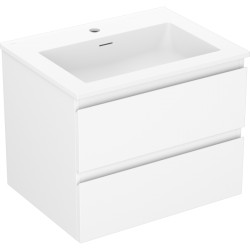 MEXEN/S - Orio kúpeľňová skrinka 60 cm s umývadlom Otis, 2 zásuvky, biela mat (91A10-06047-2-BFF01-W18M01)