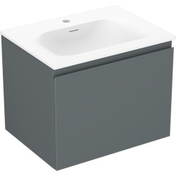 MEXEN/S - Orio kúpeľňová skrinka 60 cm s umývadlom Vela, 1 šuplík, grafit mat/biela mat (91A10-06047-1-BF66-W23M01)