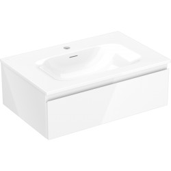 MEXEN/S - Orio kúpeľňová skrinka 70 cm s umývadlom Vela, 1 šuplík, biela lesk (91A10-07023-1-BF00-W23M00)