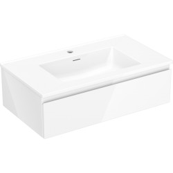 MEXEN/S - Orio kúpeľňová skrinka 80 cm s umývadlom Otis, 1 šuplík, biela lesk (91A10-08023-1-BF00-W18M00)