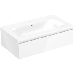 MEXEN/S - Orio kúpeľňová skrinka 80 cm s umývadlom Vela, 1 šuplík, biela lesk (91A10-08023-1-BF00-W23M00)