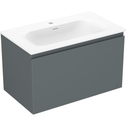 MEXEN/S - Orio kúpeľňová skrinka 80 cm s umývadlom Vela, 1 šuplík, grafit mat/biela mat (91A10-08047-1-BF66-W23M01)