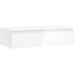MEXEN/S - Orio kúpeľňová skrinka pod umývadlo 100 cm s doskou, 1 šuplík, biela lesk (91A10-10023-1-BFC00)