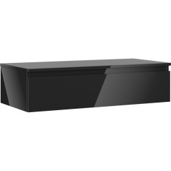MEXEN/S - Orio kúpeľňová skrinka pod umývadlo 100 cm s doskou, 1 šuplík, čierna lesk (91A10-10023-1-BFC70)