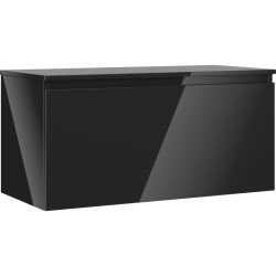 MEXEN/S - Orio kúpeľňová skrinka pod umývadlo 100 cm s doskou, 1 šuplík, čierna lesk (91A10-10047-1-BFC70)