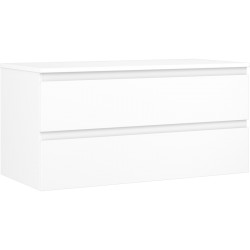 MEXEN/S - Orio kúpeľňová skrinka pod umývadlo 100 cm s doskou, 2 zásuvky, biela mat (91A10-10047-2-BFFC01)