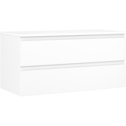 MEXEN/S - Orio kúpeľňová skrinka pod umývadlo 100 cm s doskou, 2 zásuvky, biela mat (91A10-10047-2-BFFC01)