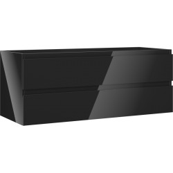 MEXEN/S - Orio kúpeľňová skrinka pod umývadlo 120, 2 zásuvky, čierna lesk (91A10-12047-2-BFF70)