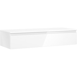 MEXEN/S - Orio kúpeľňová skrinka pod umývadlo 120 cm s doskou, 1 šuplík, biela lesk (91A10-12023-1-BFC00)