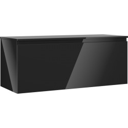 MEXEN/S - Orio kúpeľňová skrinka pod umývadlo 120 cm s doskou, 1 šuplík, čierna lesk (91A10-12047-1-BFC70)