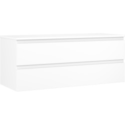 MEXEN/S - Orio kúpeľňová skrinka pod umývadlo 120 cm s doskou, 2 zásuvky, biela mat (91A10-12047-2-BFFC01)