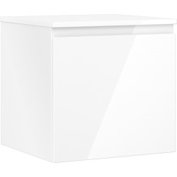 MEXEN/S - Orio kúpeľňová skrinka pod umývadlo 50 cm s doskou, 1 šuplík, biela lesk (91A10-05047-1-BFC00)