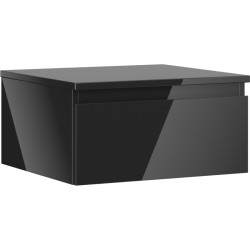 MEXEN/S - Orio kúpeľňová skrinka pod umývadlo 50 cm s doskou, 1 šuplík, čierna lesk (91A10-05023-1-BFC70)