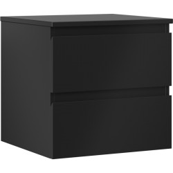 MEXEN/S - Orio kúpeľňová skrinka pod umývadlo 50 cm s doskou, 2 zásuvky, čierna mat (91A10-05047-2-BFFC71)