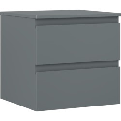 MEXEN/S - Orio kúpeľňová skrinka pod umývadlo 50 cm s doskou, 2 zásuvky, grafit mat (91A10-05047-2-BFFC66)