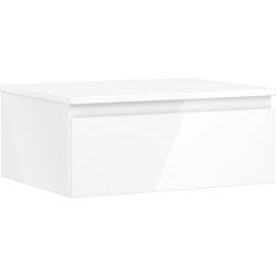 MEXEN/S - Orio kúpeľňová skrinka pod umývadlo 60 cm s doskou, 1 šuplík, biela lesk (91A10-06023-1-BFC00)