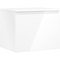 MEXEN/S - Orio kúpeľňová skrinka pod umývadlo 60 cm s doskou, 1 šuplík, biela lesk (91A10-06047-1-BFC00)