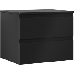 MEXEN/S - Orio kúpeľňová skrinka pod umývadlo 60 cm s doskou, 2 zásuvky, čierna mat (91A10-06047-2-BFFC71)