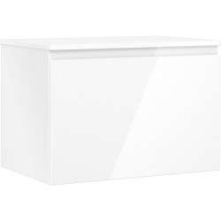 MEXEN/S - Orio kúpeľňová skrinka pod umývadlo 70 cm s doskou, 1 šuplík, biela lesk (91A10-07047-1-BFC00)