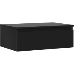 MEXEN/S - Orio kúpeľňová skrinka pod umývadlo 70 cm s doskou, 1 šuplík, čierna mat (91A10-07023-1-BFC71)