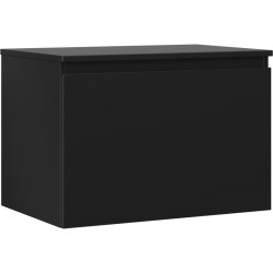 MEXEN/S - Orio kúpeľňová skrinka pod umývadlo 70 cm s doskou, 1 šuplík, čierna mat (91A10-07047-1-BFC71)