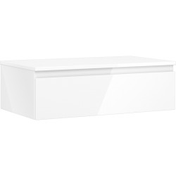MEXEN/S - Orio kúpeľňová skrinka pod umývadlo 80 cm s doskou, 1 šuplík, biela lesk (91A10-08023-1-BFC00)