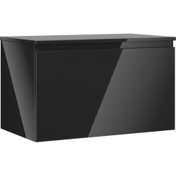 MEXEN/S - Orio kúpeľňová skrinka pod umývadlo 80 cm s doskou, 1 šuplík, čierna lesk (91A10-08047-1-BFC70)