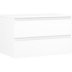 MEXEN/S - Orio kúpeľňová skrinka pod umývadlo 80 cm s doskou, 2 zásuvky, biela mat (91A10-08047-2-BFFC01)