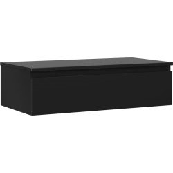 MEXEN/S - Orio kúpeľňová skrinka pod umývadlo 90 cm s doskou, 1 šuplík, čierna mat (91A10-09023-1-BFC71)