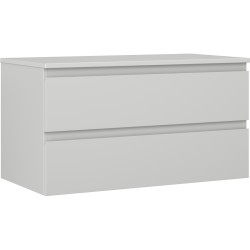 MEXEN/S - Orio kúpeľňová skrinka pod umývadlo 90 cm s doskou, 2 zásuvky, sivá mat (91A10-09047-2-BFFC62)