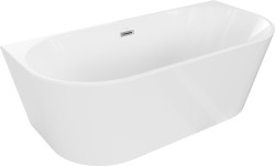 MEXEN/S - Oval vaňa voľne stojaca 170 x 80, biela, sifón a prepad chróm (52671708000-01)