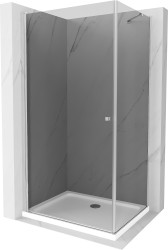 MEXEN/S - Pretória sprchovací kút 90x120, grafit, chróm + sprchová vanička vrátane sifónu (852-090-120-01-40-4010)